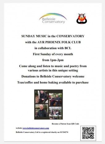 Sunday Music in the Conservatory with Ayr Phoenix Folk Club